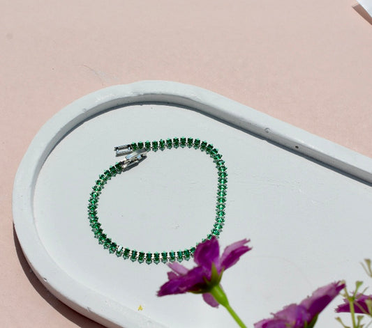 Emerald Square Tennis Bracelet