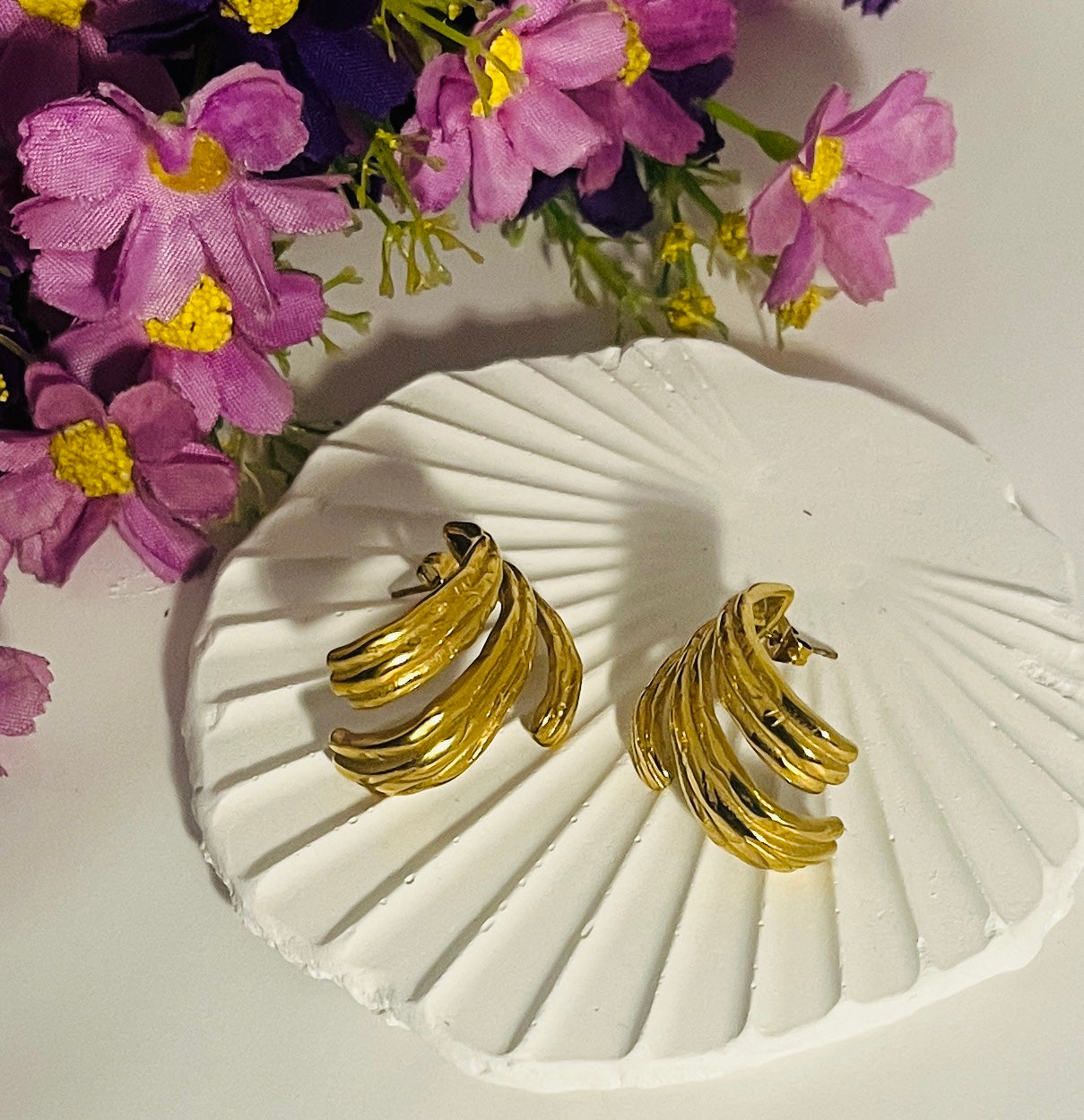 Chunky Hoop Style Earrings