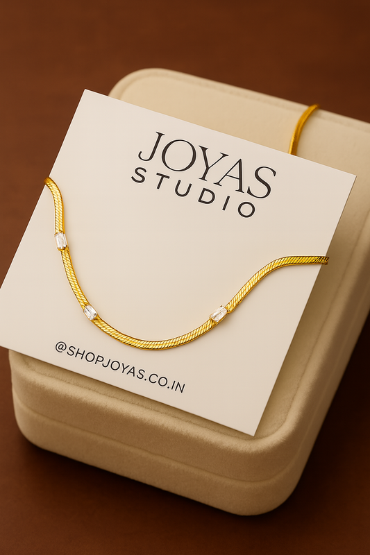 Snake Chain with White AD Studs