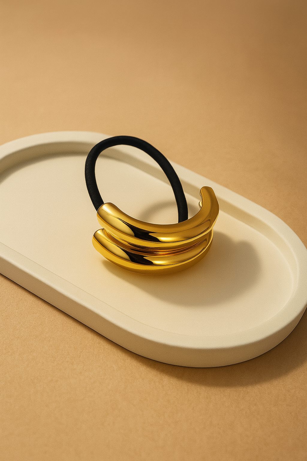 Two Tier Golden Hair Tie