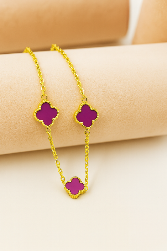 Anti-Tarnish Clover Locket Necklace