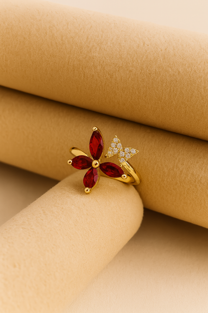 Red Butterfly Ring
