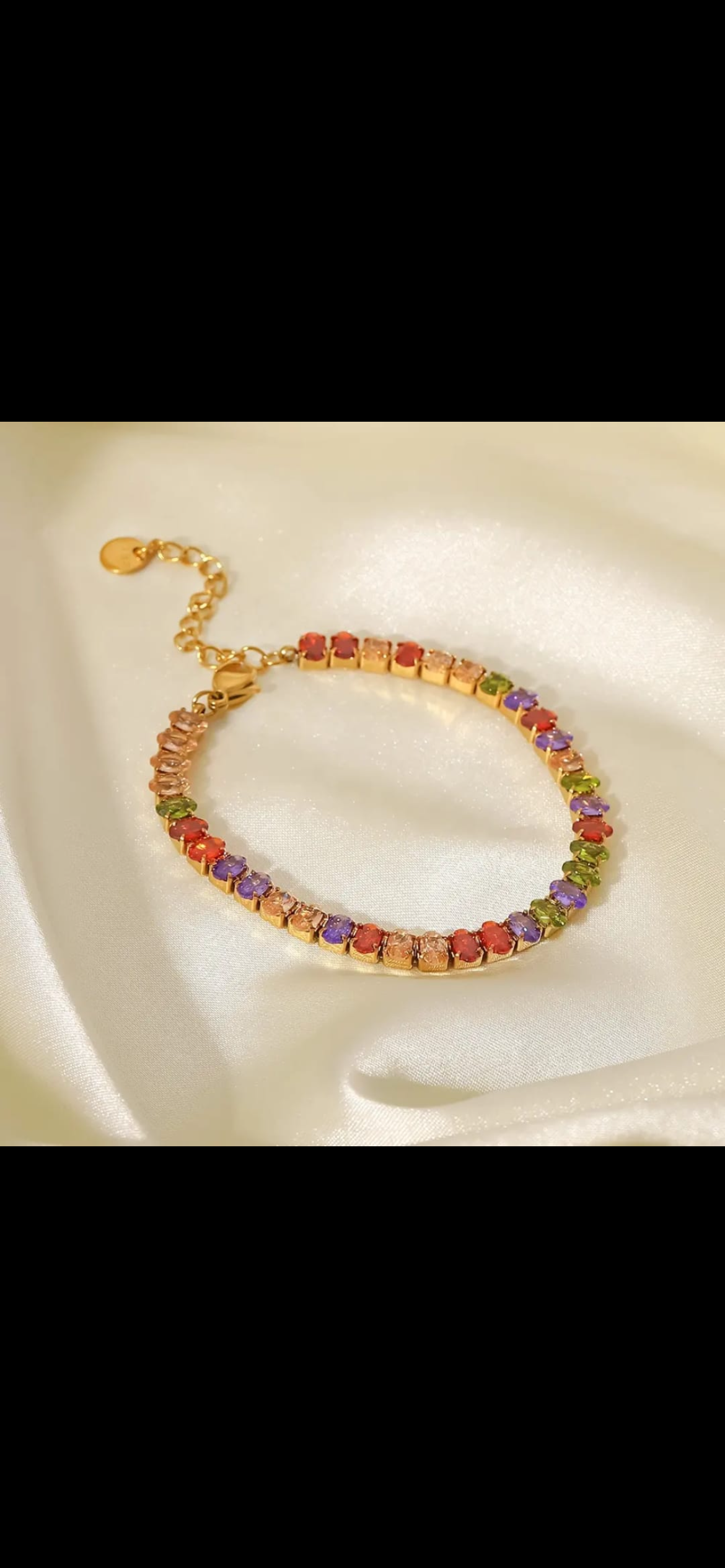Anti Tarnish Multicolor Tennis Bracelet