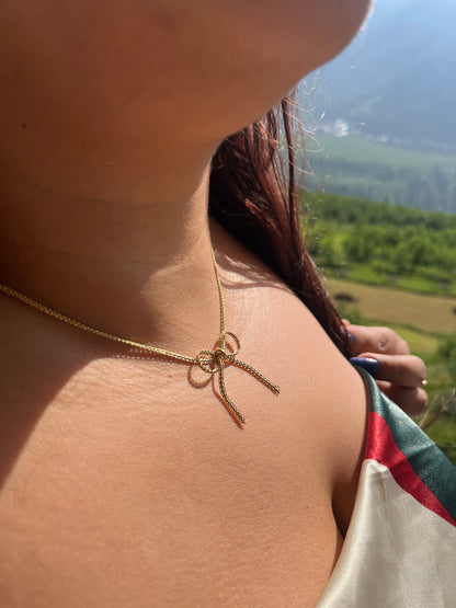 Anti-Tarnish Bow Necklace
