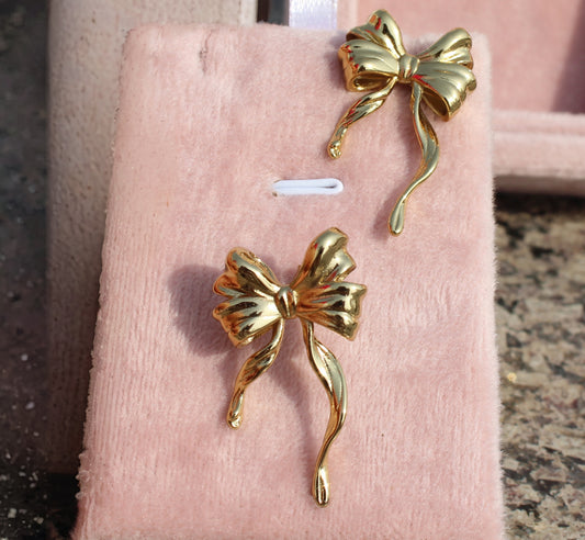 Anti-Tarnish Gold Plated Bow Tops