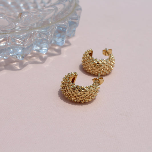Anti-Tarnish Gold Plated Chunky Hoop Earrings