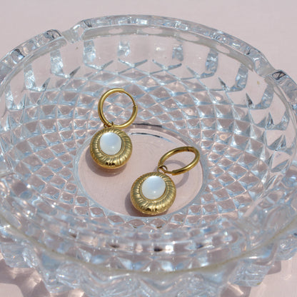 Anti-Tarnish Gold Plated Moon Shape Danglers