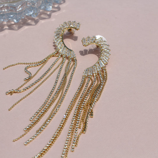 Anti-Tarnish Gold Plated Crystal Danglers