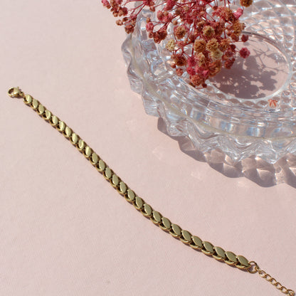 Anti Tarnish Gold Plated Chunky Bracelet