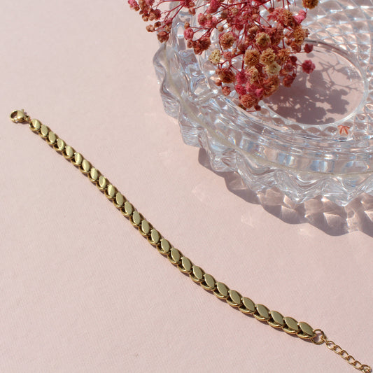 Anti Tarnish Gold Plated Chunky Bracelet