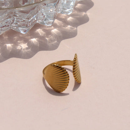 Anti-Tarnish Gold Plated Adjustable Shell Band