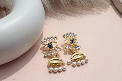 Chunky EvilEye Dangler Earings