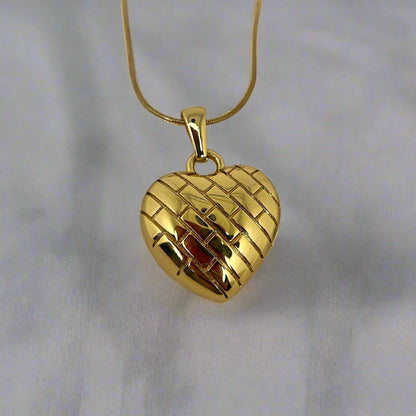 Anti-Tarnish Heart Locket Necklace