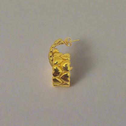 Anti-Tarnish Heart Design Small Hoop Earring