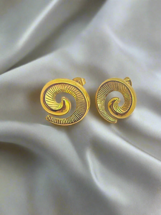 Anti-Tarnish Gold Plated Spiral Tops