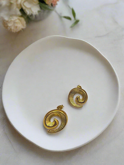 Anti-Tarnish Gold Plated Spiral Tops