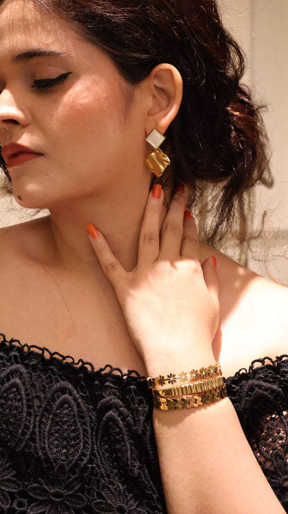 Luxe Layered Geometry Earrings