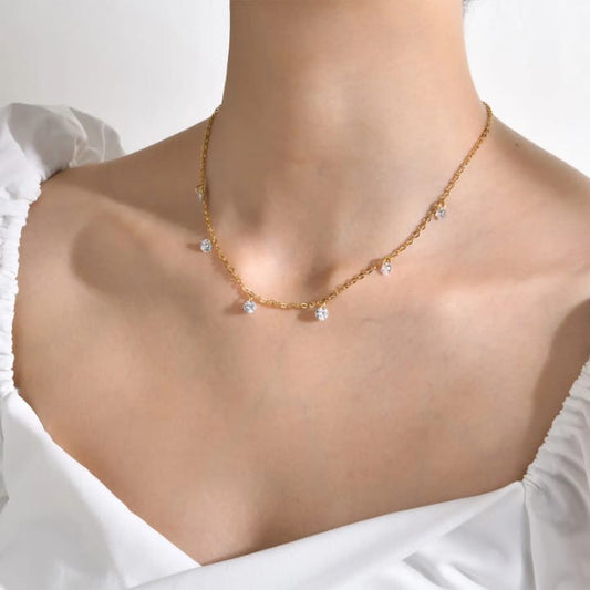 Anti-Tarnish Minimal Stone Necklace
