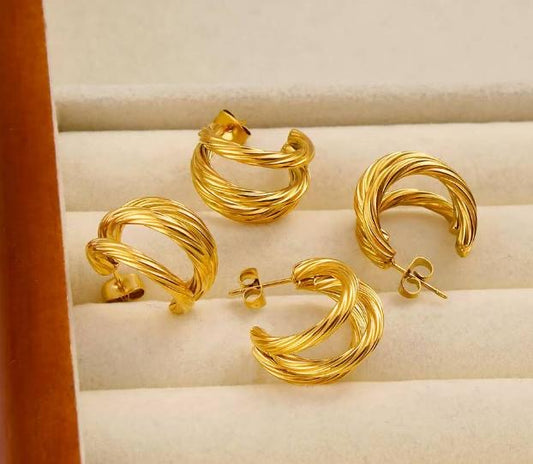 Anti-Tarnish Gold Plated Triple layer Tops