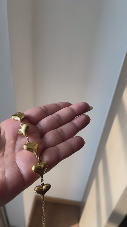Demi Fine Chunky Heart Bracelet